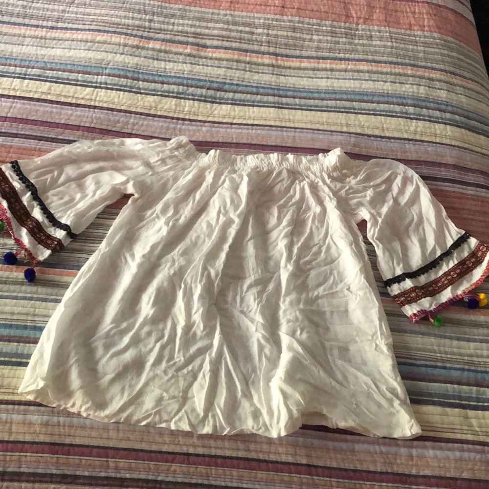 White off the shoulder top